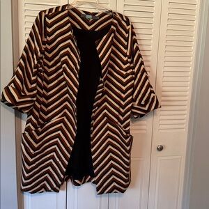 Eva Franco Anthropologie Chevron Coat Women's